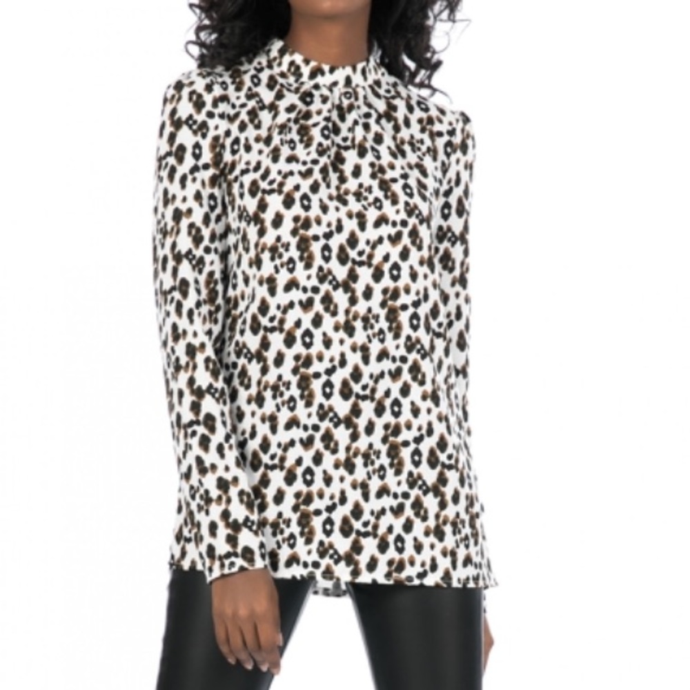 ☀️ ICHI Leopard print button down / Fall